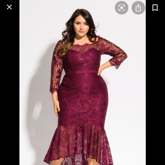 City Chic Estella Maxi Dress -Ruby - Picture 1 of 3